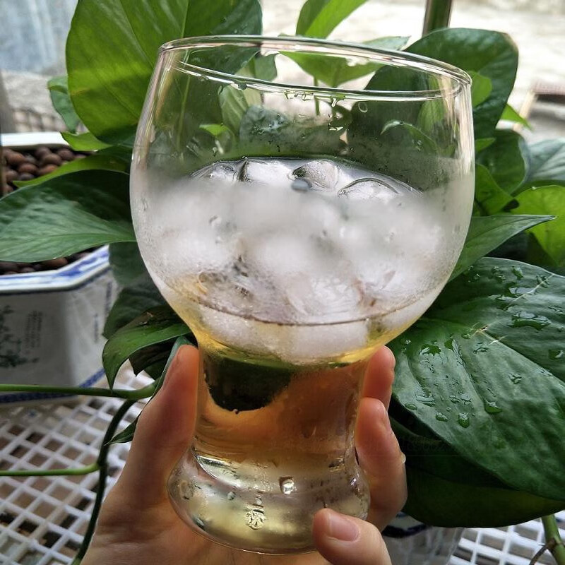 Ouxin original imported glass beer cup for household and commercial large-capacity Internet celebrity wheat craft beer cup juice drink cup Bavarian cup 455ml 6 pieces