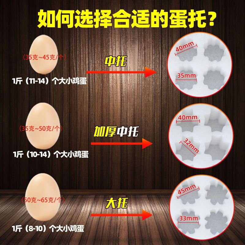 Egg packaging box shockproof pearl cotton egg tray express foam packaging box egg box anti-fall 10 pieces of medium tray * 1 set does not include carton