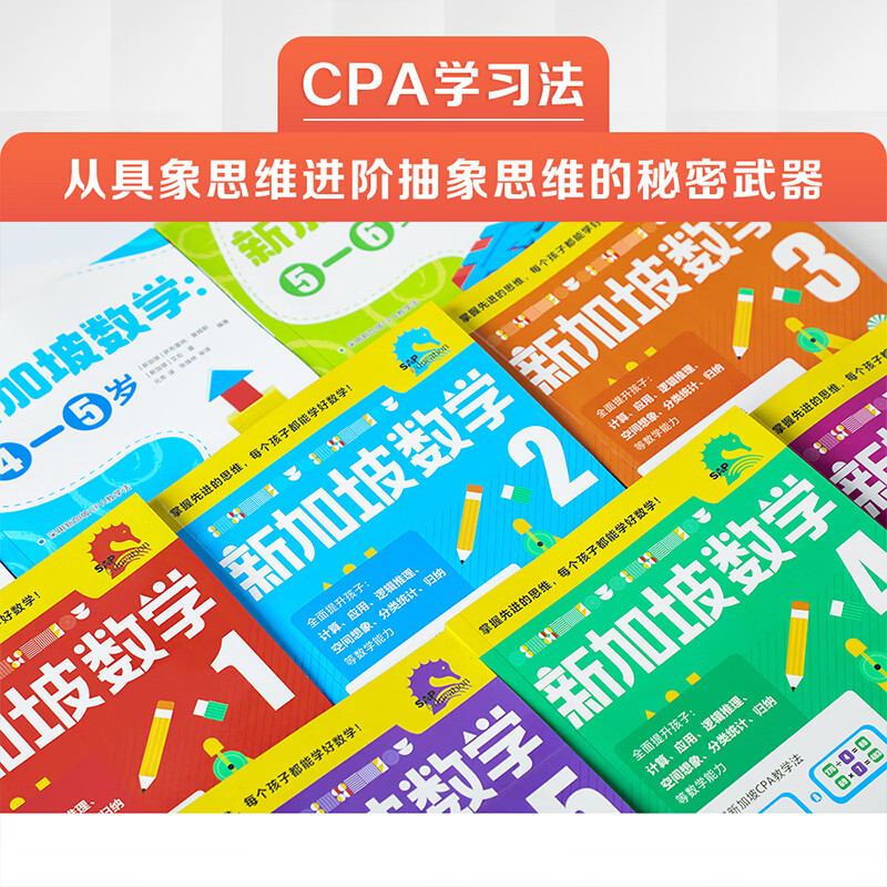 Singapore Mathematics Grades 4-6 (set of 3 volumes) Chinese version CPA teaching method to establish systematic mathematical thinking 10-12 years old