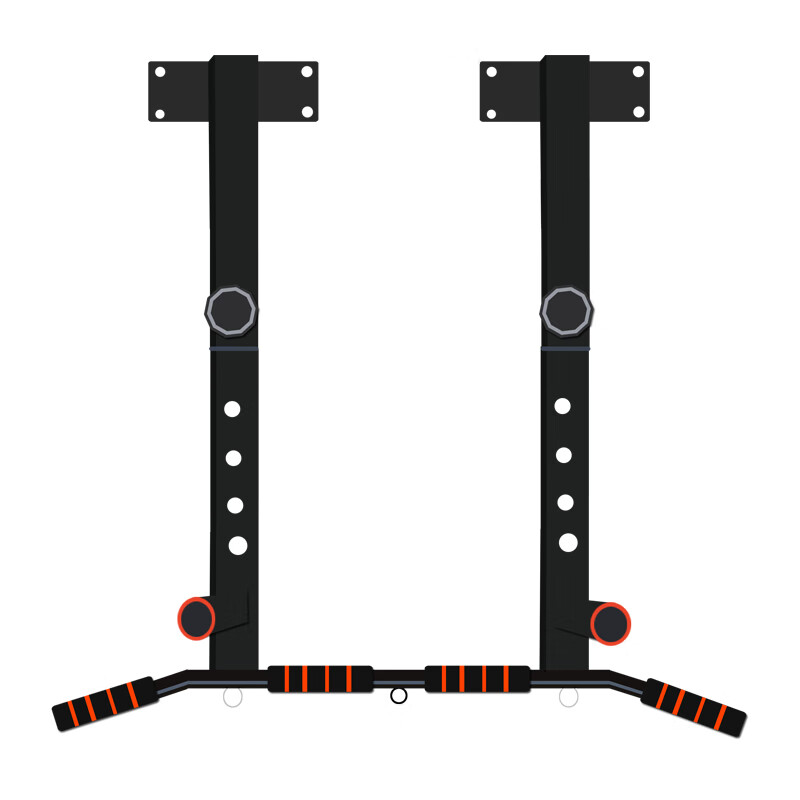 Gu Jianmu household indoor horizontal bar wall top-mounted pull-up punched beam upper household single-pole side hanging bar fitness device white telescopic top beam horizontal bar (send tension belt) + installation wrench