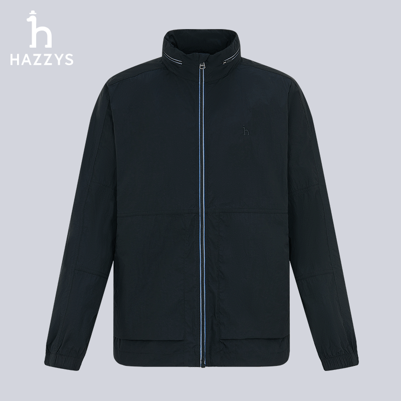 HAZZYS Men's Summer Men's Jacket Outdoor Sun Protection Casual Jacket Men ASVZU0BBU44 Navy Blue NV 2XL (185/104A 52)