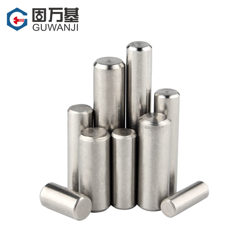 Guwanji 304 stainless steel solid cylindrical pin positioning pin fixed pin pin bearing screw GB119 pin straight pin M5x10 (40 pcs)