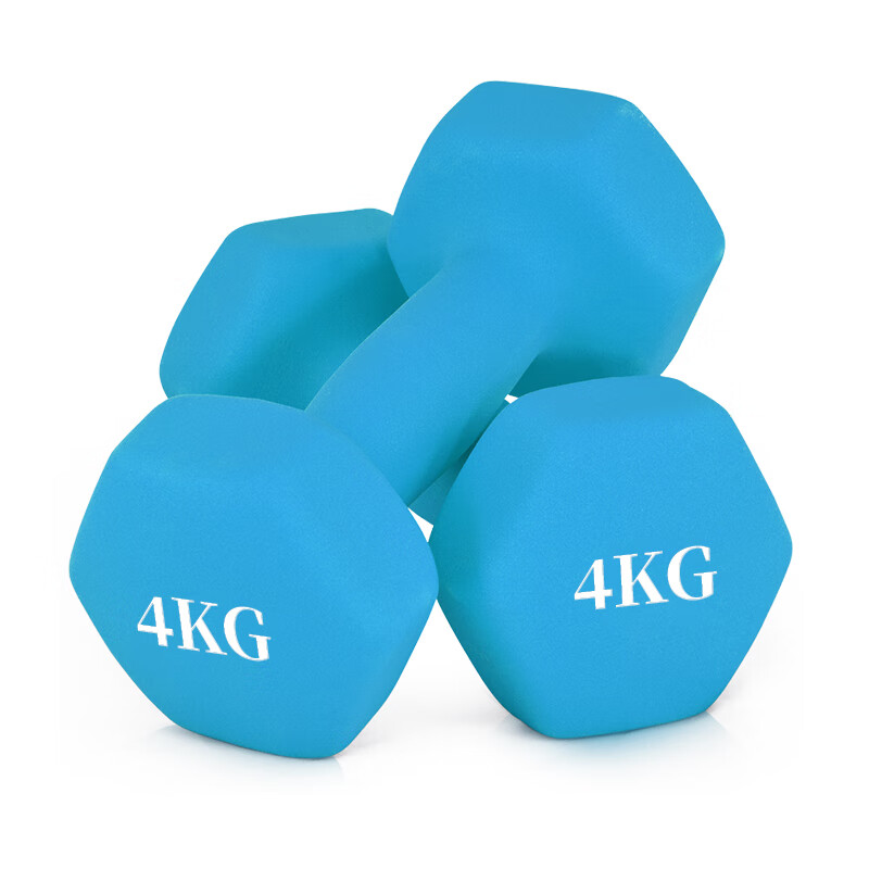 Chengyue color dipped dumbbells for men and women home fitness and shaping equipment combination set 4kg*2 light blue CY-529