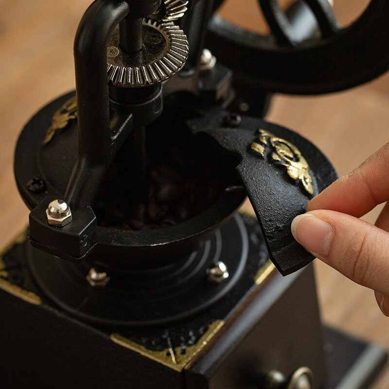 Royal Coffee Hand Grinder Household Coffee Bean Grinder Wheel Retro Hand Grinder Coffee Grinder Wooden Body Retro Hand Grinder