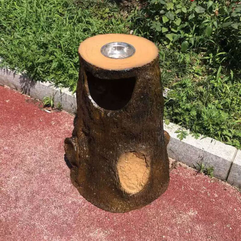 Huilide Park Scenic Area Trash Can Outdoor Creative Imitation Tree Stump Trash Can Garden Landscape Garbage Sorting Box Old Tree Stump