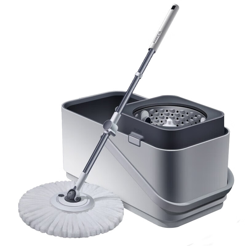 David spin mop 40cm pole telescopic 99-127cm 4 heads thickened mop D7 one-click disassembly and head replacement