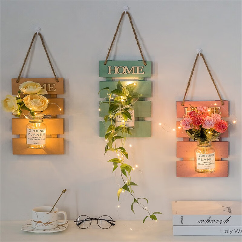 Yunya bedside living room housewarming gift wall painting wall entrance bedroom decoration painting background wall flower arrangement hanging yellow board + forget me not