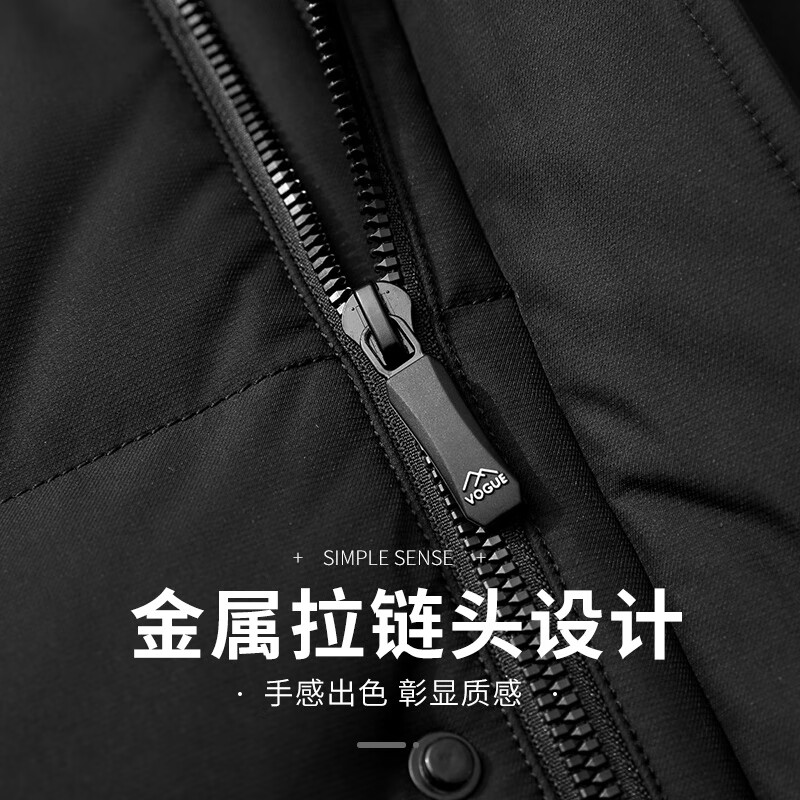 Flying in the Snow Goose Down Jacket Men's Short Removable Hat Thickened Warm Casual Business Autumn and Winter Jacket Men's 175