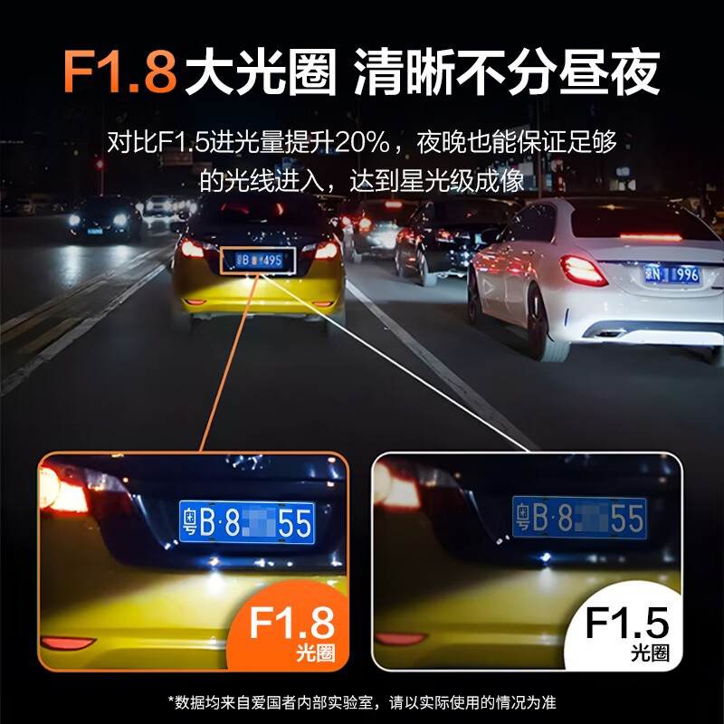 Aigo 4K ultra-clear Patriot driving recorder dual-records 360-degree panoramic front and rear reversing images without wiring 4K single recording 2160P/800W pixels/F1.8 aperture Official standard configuration Order today to get a free 32G memory card