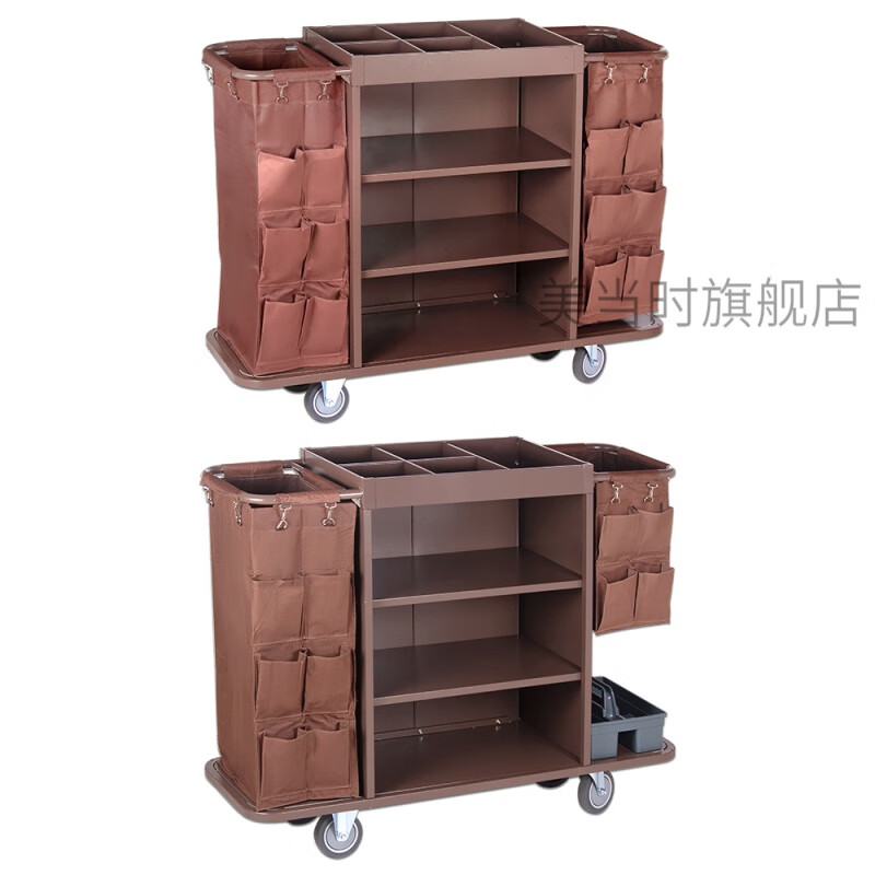Chuangjing Yixuan Linen Cart Room Service Cart Hotel Work Cart Hotel Cart Cleaning Trolley Cleaning Cart Storage 4-inch Unilateral Cart-G1 Carpet Special Wheel