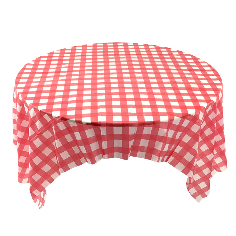 Chuge high-quality 10 pieces 1 meter printed disposable tablecloth thickened plastic tablecloth round table waterproof table mat home tablecloth 10 pieces/bag 2.0X2.0 meters white peony