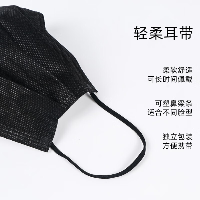 Mingdian top-quality disposable activated carbon masks prevent formaldehyde/droplets/haze, odor and dust in winter, four layers, 50 pieces