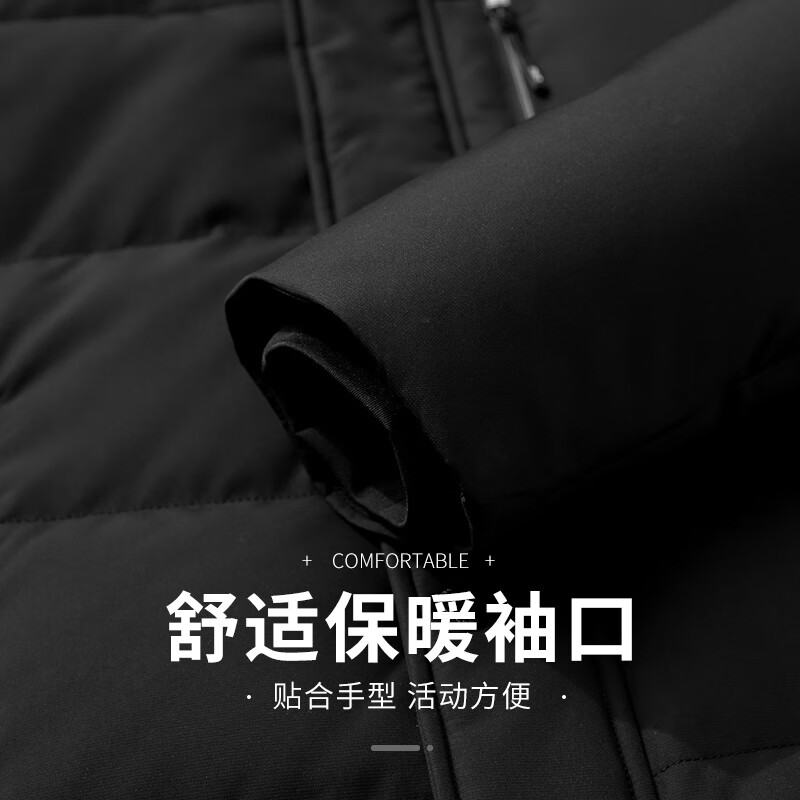 Flying in the Snow Goose Down Jacket Men's Short Removable Hat Thickened Warm Casual Business Autumn and Winter Jacket Men's 175