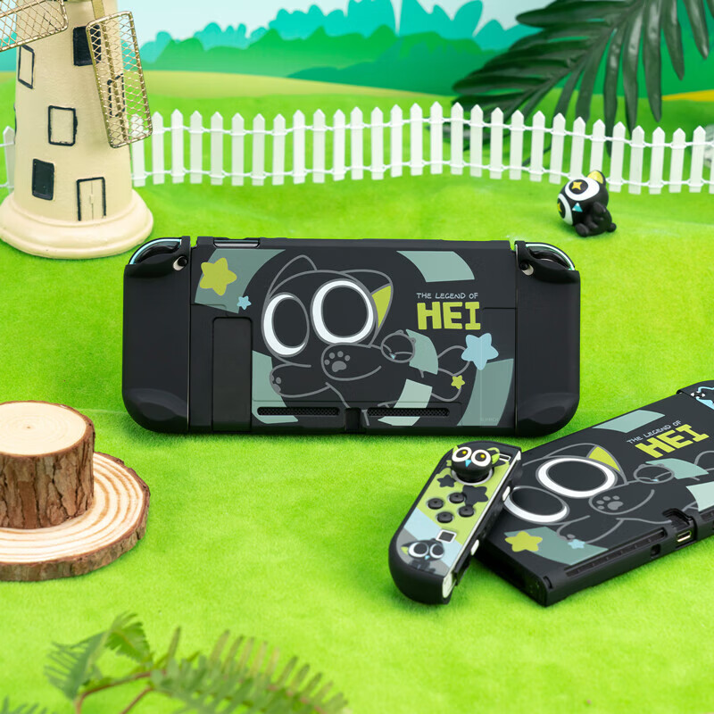 Jixiang switch oled protective case Luo Xiaohei switch protective case rocker cap split protective case shock-proof and fall-proof pluggable base protective case hard shell portable accessories