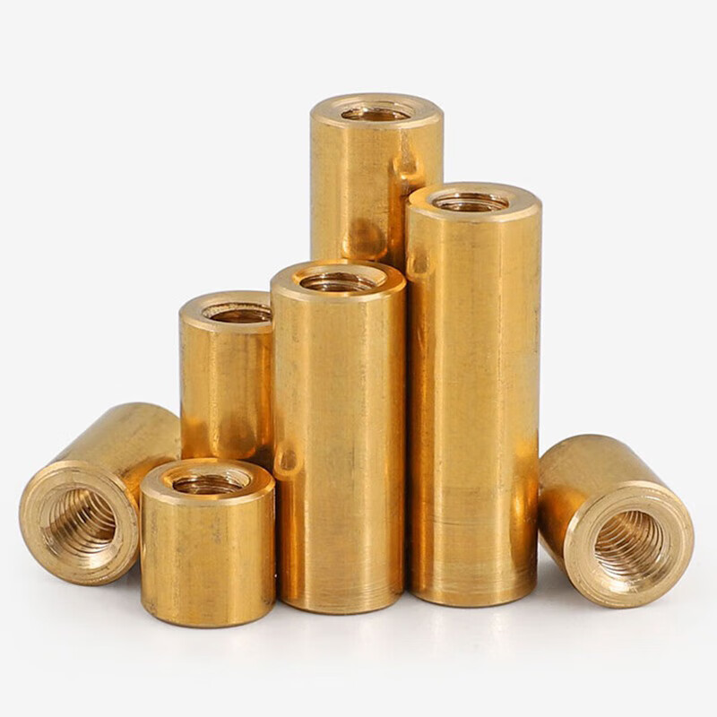 Bingneng brass extended round nut American connecting stud host circuit board isolation column inch round connector nut 6#-32*length 3*width 5 teeth (20 pcs