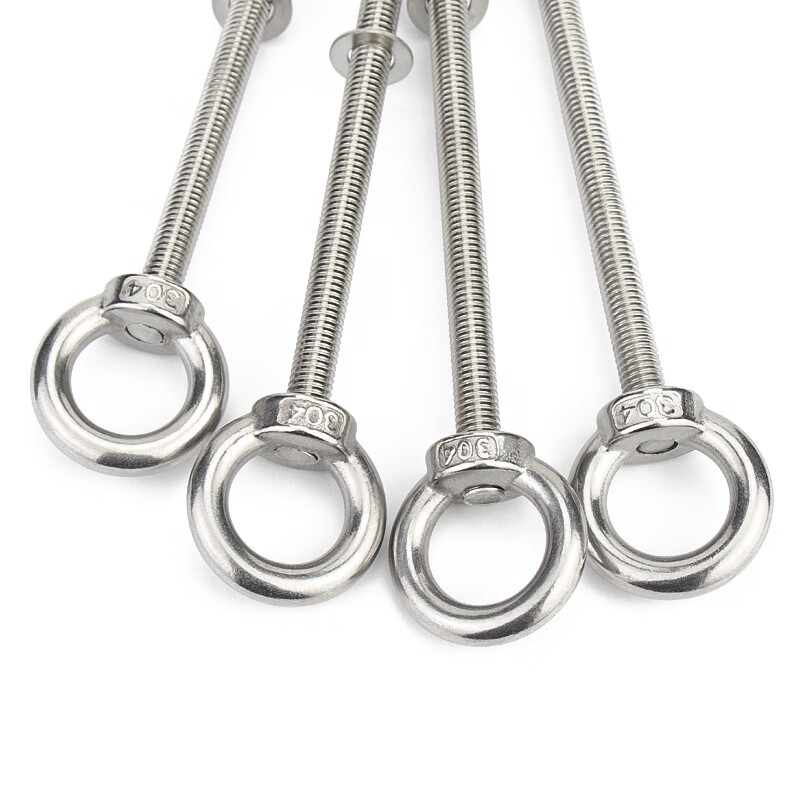 Yichen customized gold super 304 stainless steel extended eye screw with ring bolt for wall screw M4M5M6M8M10M1 M4*20 (2 sets)