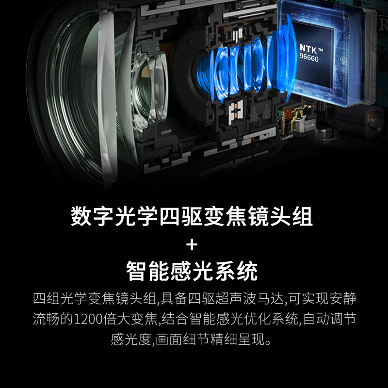 Ouda Optical Zoom HD 4K Camera Professional Light Variable Digital DV Enhanced 6-Axis Anti-Shake 1200x Dynamic Zoom Home Wedding Small Video Live Broadcast Deluxe Edition AC7