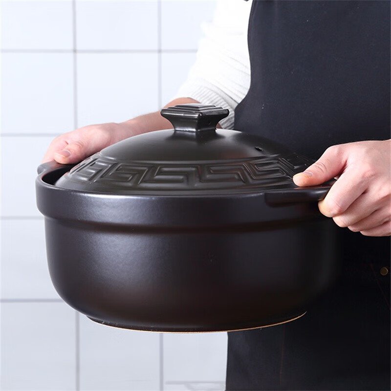 Jingdezhen casserole gas stove special stew pot household gas cooking porridge stew meat soup casserole can be dry-fired 3000ML with lid 3-4 people