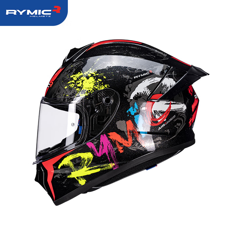 RYMIC motorcycle helmet full face 3C certified motorcycle riding helmet all seasons men's and women's running helmet 977 neon XXL