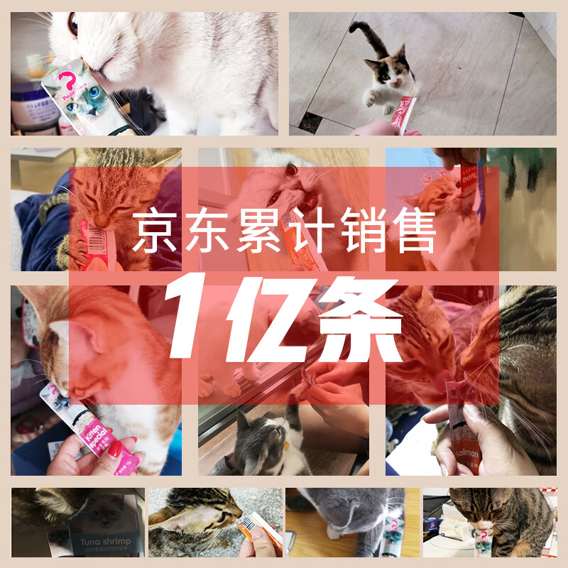 Most Favorite (Paddy Time) Cat Snacks Cat Snacks Salmon 10g*16 Packs Pet Adult and Kitten Wet Food Liquid Snacks Replenish Hydration and Fattening Hair