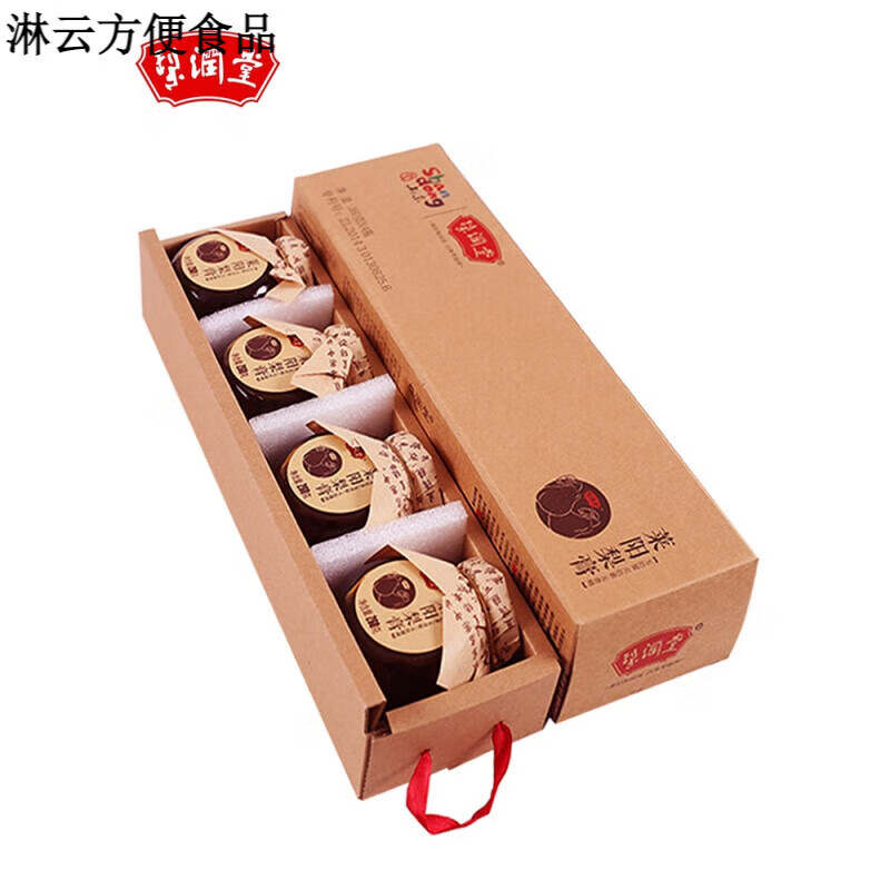 Liruntang Qiu pear cream moisturizes phlegm and phlegm special product one spoonful of pear cream Laiyang Ci pear cream pure pear cream family pack four bottles 1040g