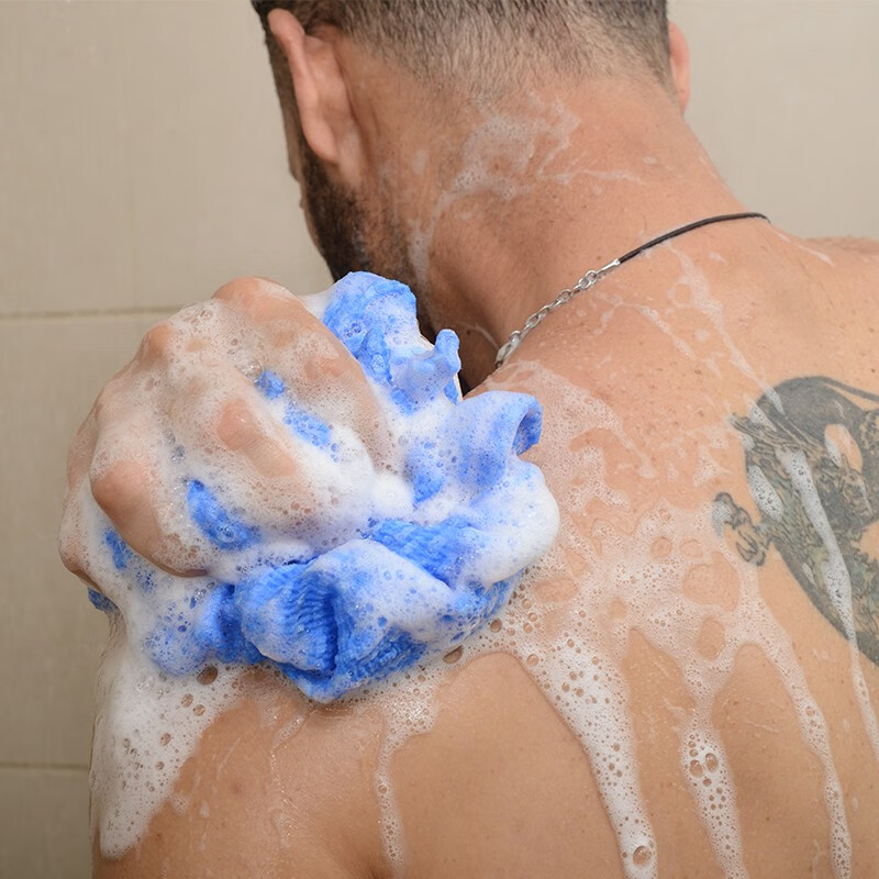 Qingyou Japan imported bath towel men's extended pull-back strip and back towel bath brush exfoliating artifact powerful bath towel QKG-009/thick and hard