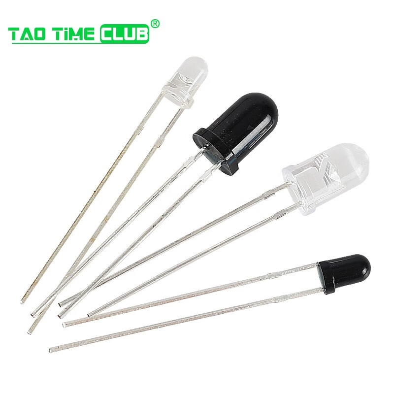 5MM 3MM infrared receiving tube + infrared transmitting tube infrared transceiver diode pair tube F3 F5 various 3MM infrared transmitting tube + infrared receiving tube (5 pcs)
