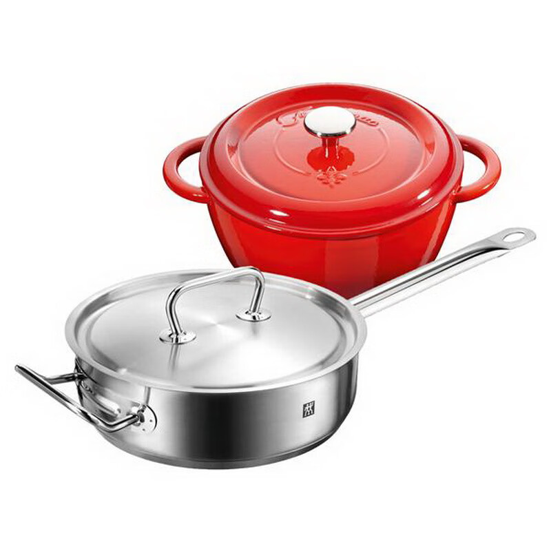 Zwilling pot set ClassicII frying pan Fontignac cast iron enamel saucepan picture price pot set 2 pieces