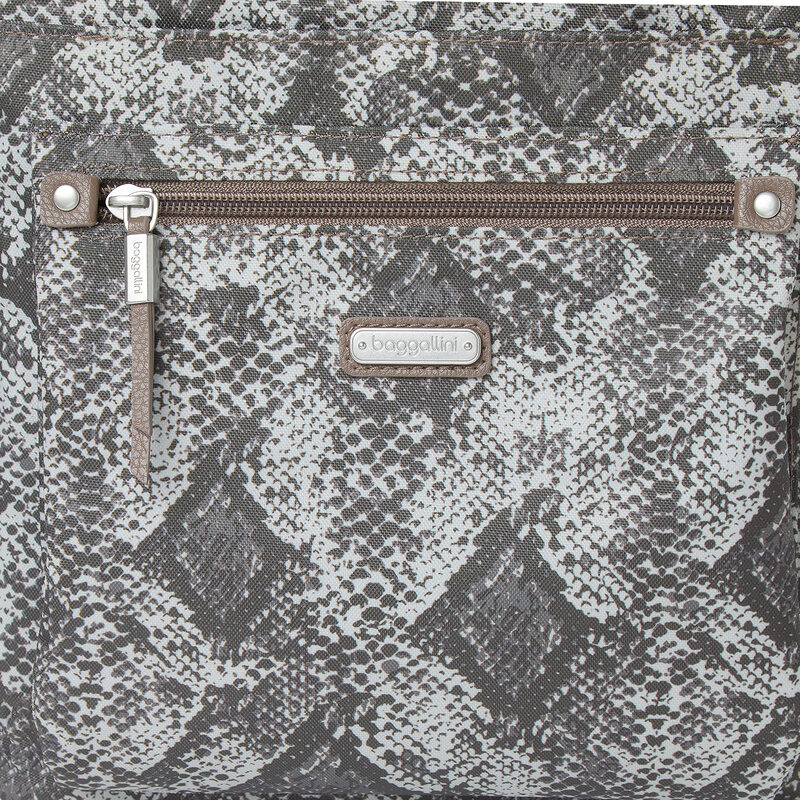 Baggallini Go Bagg with RFID Mobile Phone Wristband, Tan Python Tan Python One Size