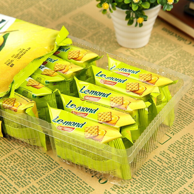 Julie's Malaysian imported snacks Raymond Cheese Lemon Sandwich Cheese Biscuit Breakfast Lemon Sandwich 170g*2 bags (10 packs per bag)