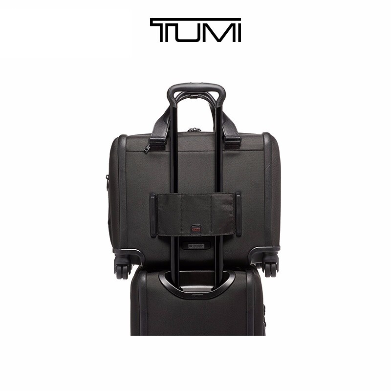 TUMI/Tuming Alpha Briefcase Expandable Business Travel Boarding Trolley Case Trolley Bag New Year’s Valentine’s Day Gift Black/02603627D3