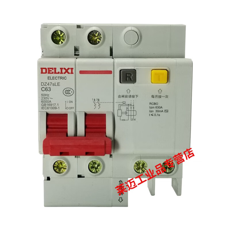 Leakage circuit breaker DZ47sLE 2P 32A 63A 100A two-phase leakage protection air switch 125A 2P 100A