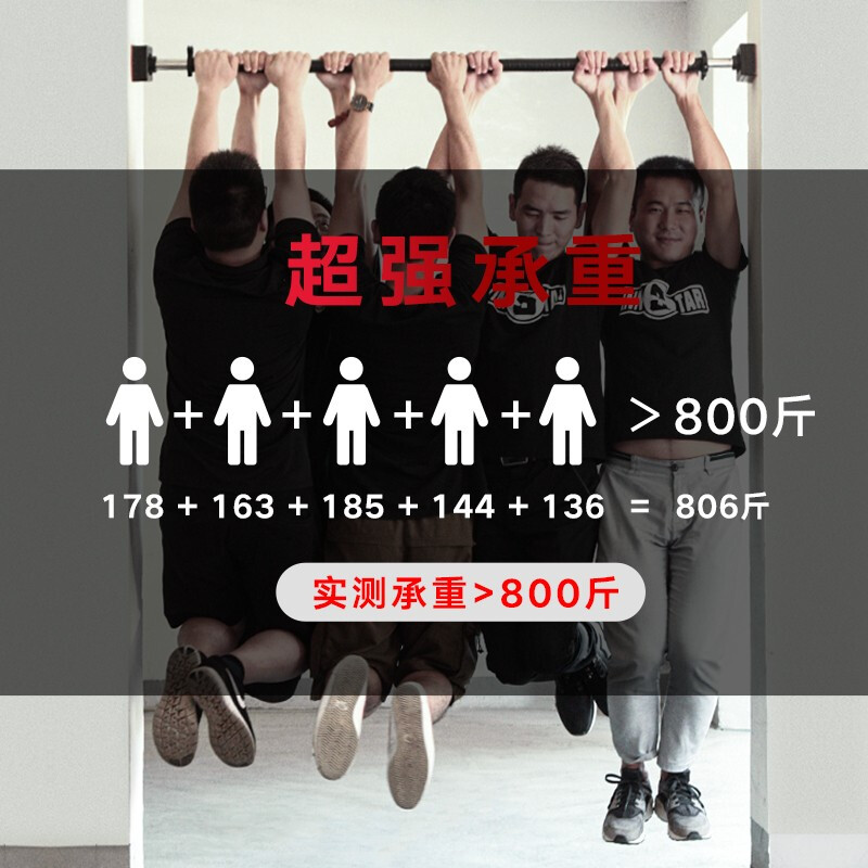 INNSTAR pull-up device household horizontal bar indoor punch-free household door frame hanging bar multi-functional fitness equipment Wanxiang 360 safety anti-falling horizontal bar suitable for 125-145cm spacing