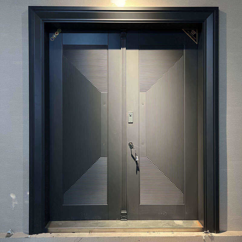 Delijia villa door simple home security door entrance door rural stainless steel double door living room zinc titanium alloy entrance style 11 per square