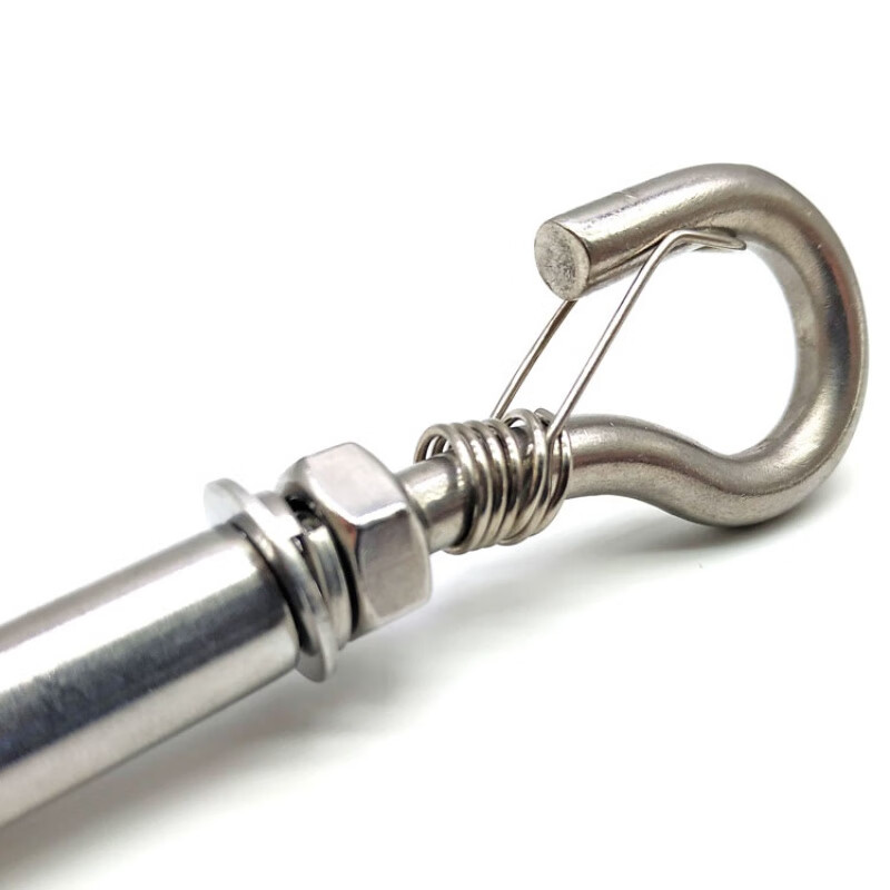 Wenzhi m8 stainless steel expansion screw bolt hook screw 304 hook manhole cover mesh manhole mesh with hook M8-with spring expansion hook (price of 2)
