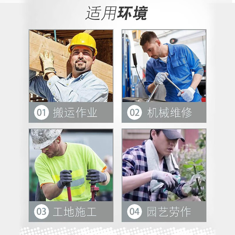 3M gloves for auto repair, comfortable non-slip/wear-resistant/oil-resistant/labor-proof/nitrile palm dipped gloves, highly breathable gray XL