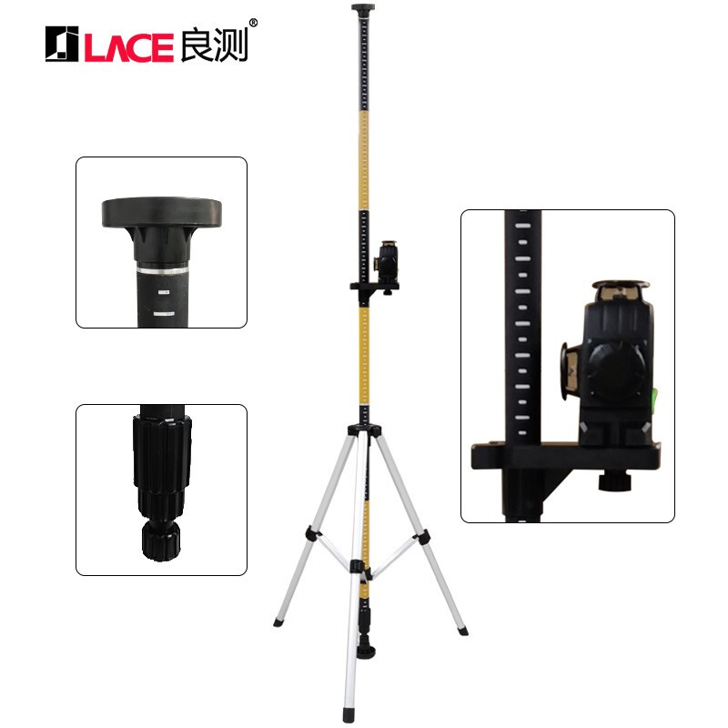 Liangzhi laser infrared level bracket 3.76m aluminum alloy support rod telescopic rod ceiling wall hanging lifting support rod bracket
