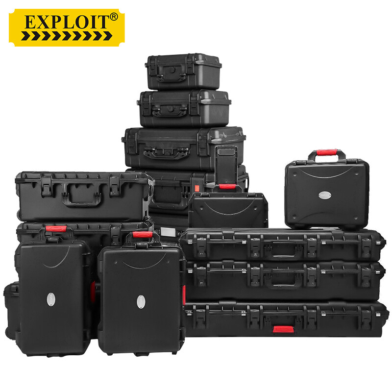 EXPLOIT waterproof instrument case equipment safety protection box industrial grade thickened waterproof tool box suitcase inner size 435*340*180
