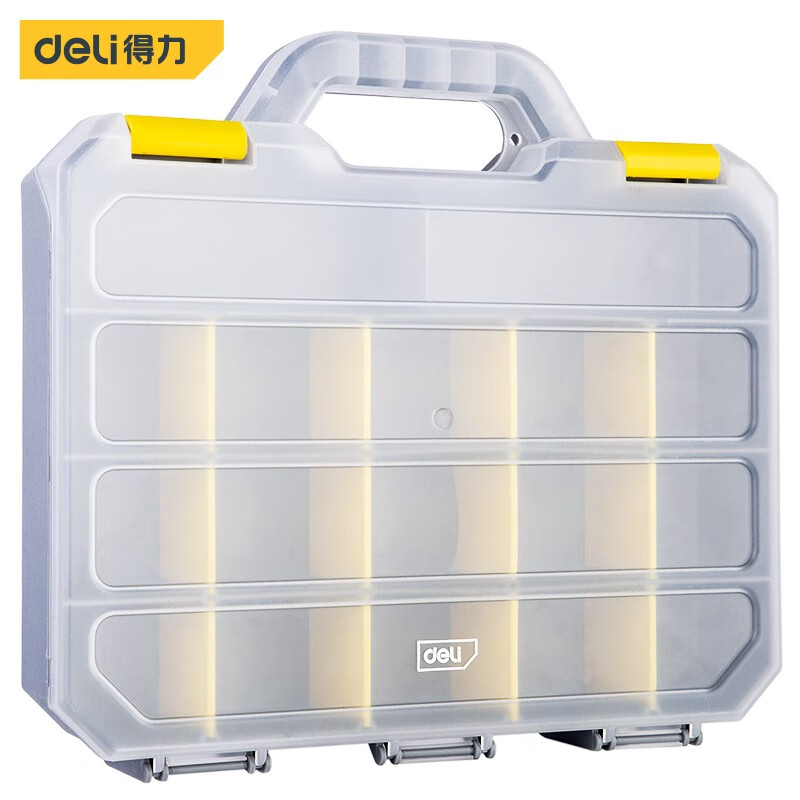 Deli parts box plastic box removable tool box storage box electronic component box tool box combined screw box storage box 315x280x60mm parts box DL432003