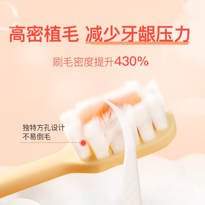 Minimalist Life Super Soft Care Silk Postpartum Pregnant Women Sensitive Special Soft-bristled Broad-head Gum Protection Toothbrush 2 Pack for Women and Men