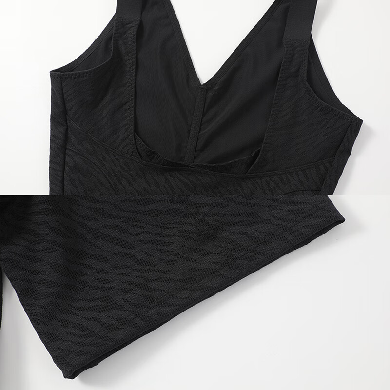Embry Sleeveless Belly Controlling Waist Shaping Garment Women's Wide Shoulder Strap Mesh Body Shaping Bodysuit EYW0038 Black BLK XL