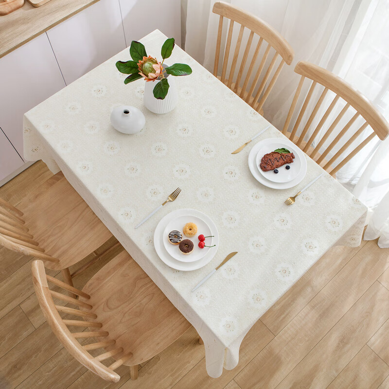 Qinmei tablecloth waterproof, oil-proof and anti-scalding PVC cloth simple tablecloth tablecloth table mat 140*180cm NR09 meters