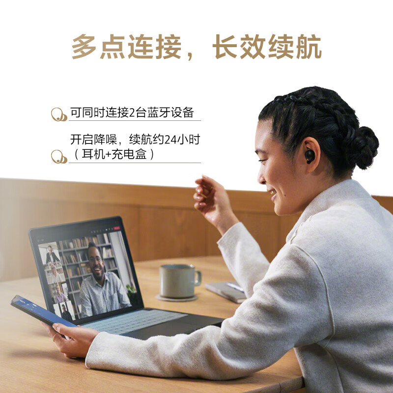 Sony (SONY) WF-1000XM5 Government Subsidy True Wireless Bluetooth Noise Canceling Headphones New Generation Noise Canceling Beans Smart AI Bluetooth 5.3 Black New Year’s Gift New Year’s Day