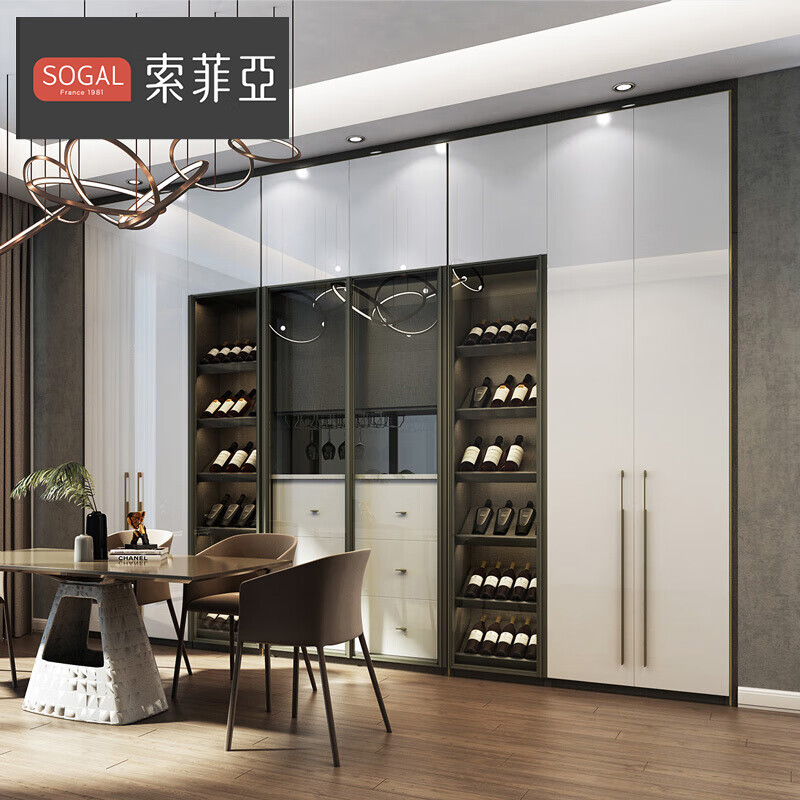 Sophia, exclusive to Zhengzhou, whole house customized wardrobe, bedroom light luxury cloakroom, glass door, living room, entrance hall cabinet, sincere customized gold, exclusive to Zhengzhou