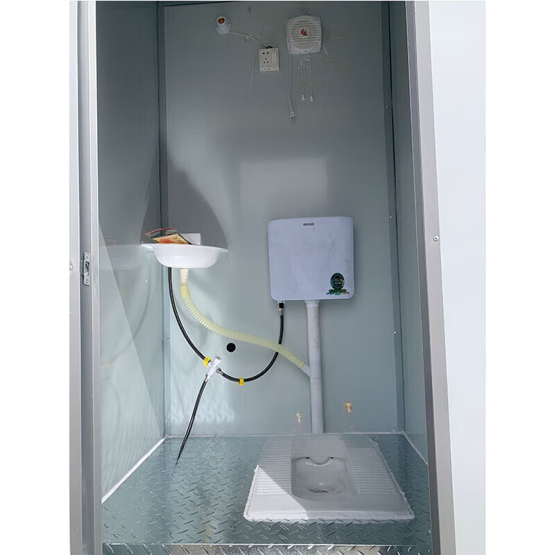 Huili's mobile toilet, bathroom, shower room, integrated household outdoor rural dry toilet, park temporary environmentally friendly toilet 1.3*1.3*2.35 meters feces box