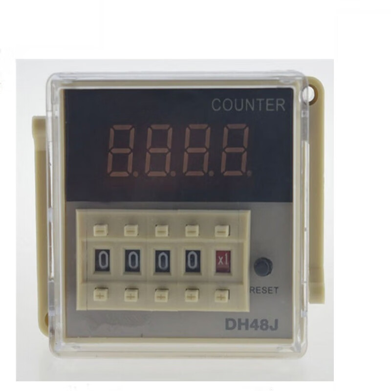 Ouhuayuan digital display counter DH48J-8 220V with base 380V DC24V contact counting AC380V