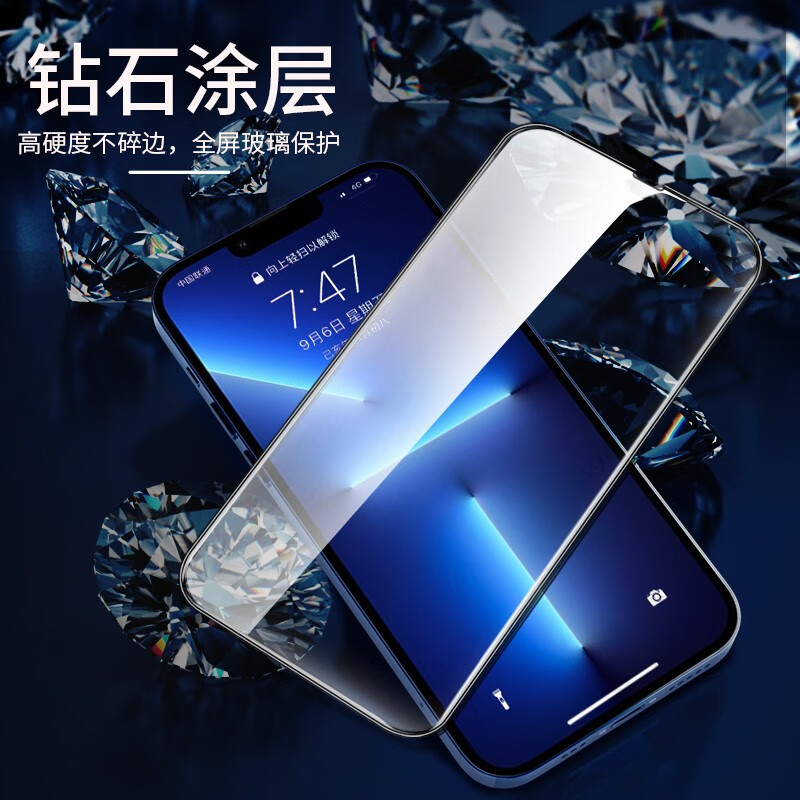 Smorss 2-pack, suitable for Apple 14Plus/13Pro Max tempered film, iPhone14Plus/13Pro Max mobile phone film, full-screen high-definition mobile phone film