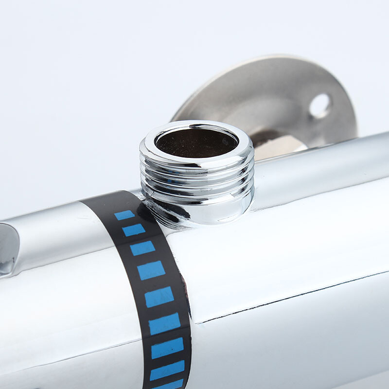 Solar thermostatic mixing valve, exposed and concealed electric water heater, shower head, hot and cold faucet, temperature control valve, automatic temperature adjustment, exposed alloy body, no water required