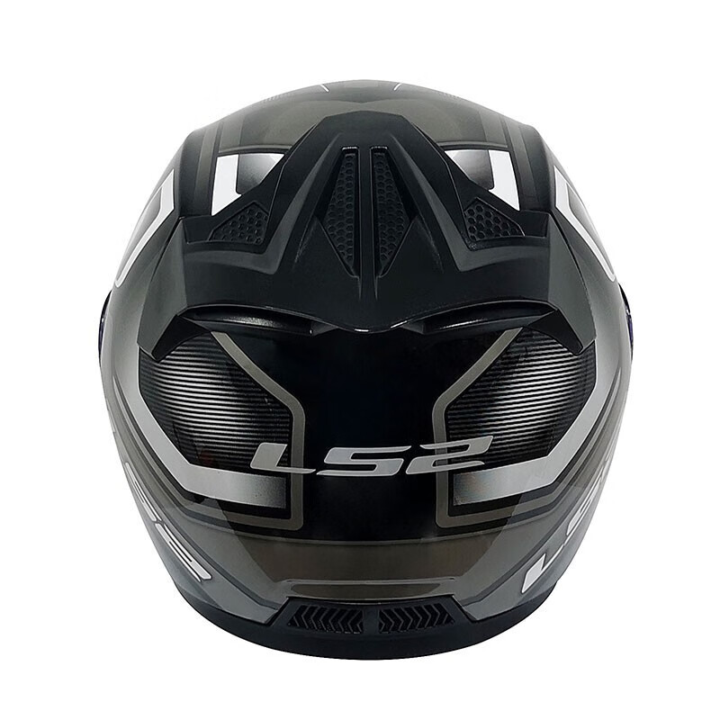 LS2 new motorcycle helmet quarter helmet electric moped four seasons large tail wing large size men and women half helmet OF608 black gray silver phantom 3XL (recommended 61-62CM)