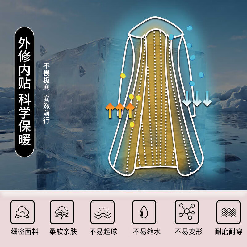 Gongtai Winter Thickened Velvet Cotton Coat Men's Cold Ware Long Cold Storage Emergency Disaster Relief Duty Coat Men's Cotton Jacket Velvet Waterproof (Black Model)